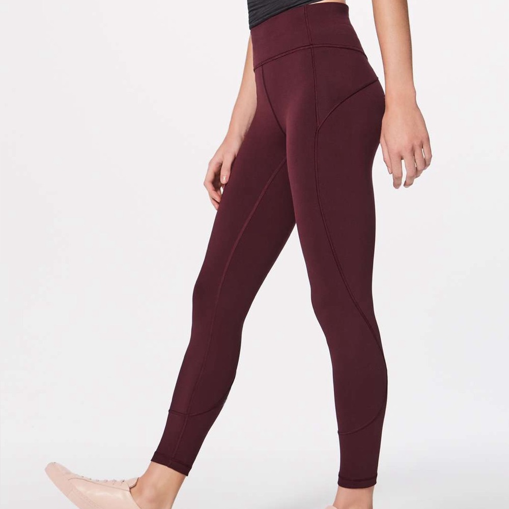 Lululemon In Movement 7/8 Tight Everlux 25" Garnet